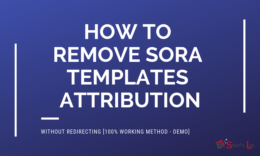 How To Remove Sora Templates Attribution 100% Working Method