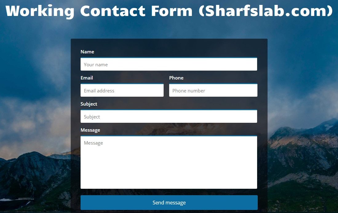 How to make Working HTML-PHP Contact Form