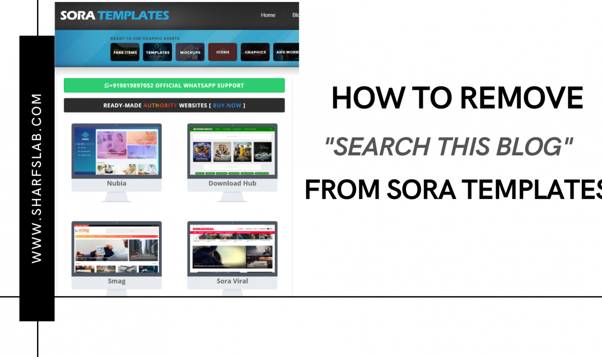 How to Remove Search this Blog from SORA Templates