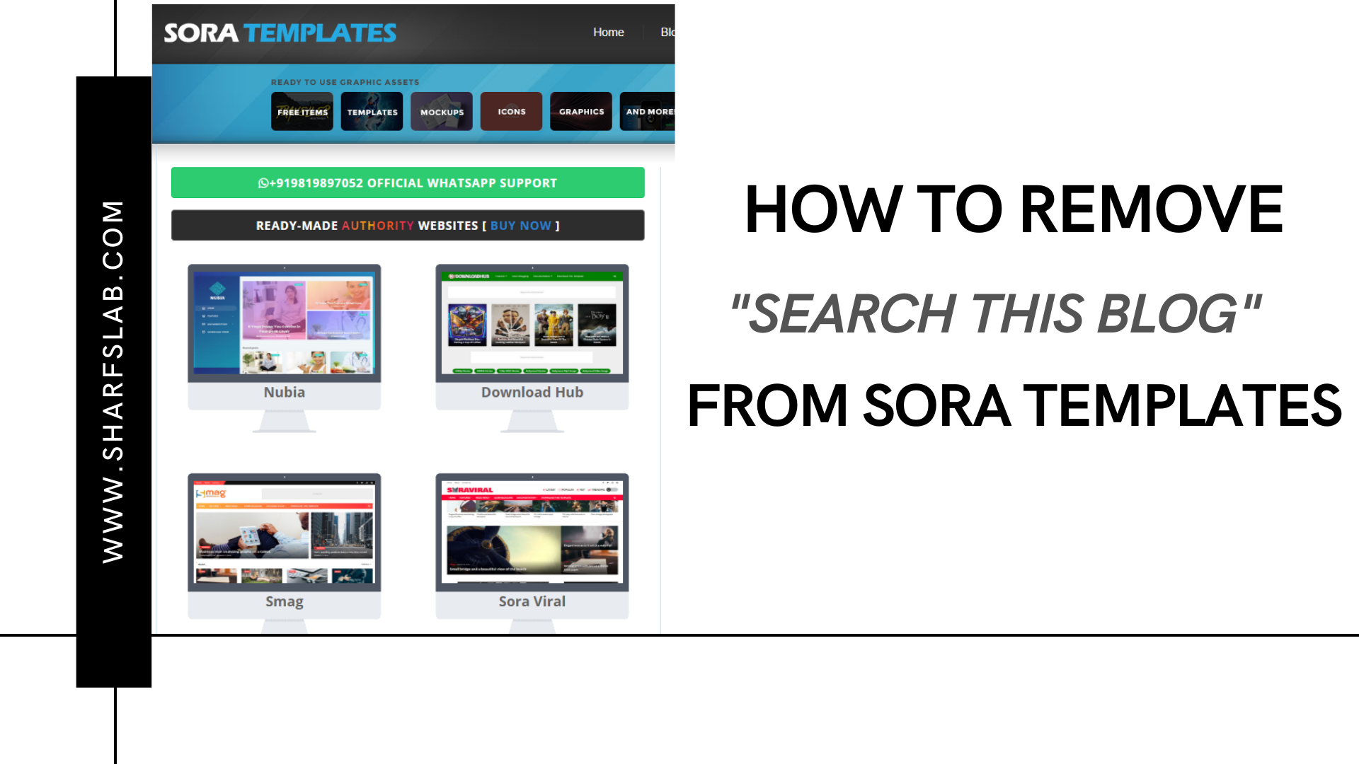 How to Remove Search this Blog from SORA Templates