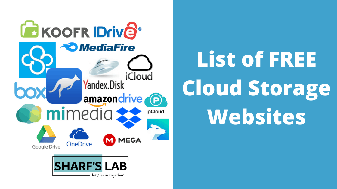 List of FREE Cloud Storage Websites