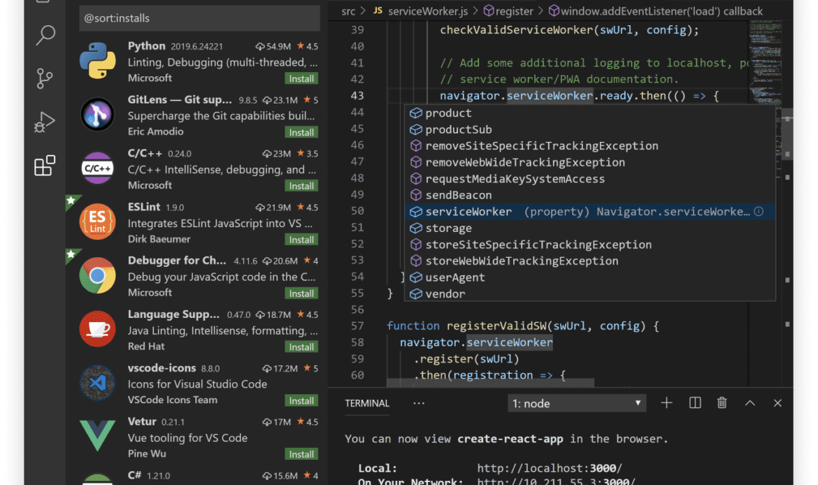 Visual Studio Code Windows Code Editors
