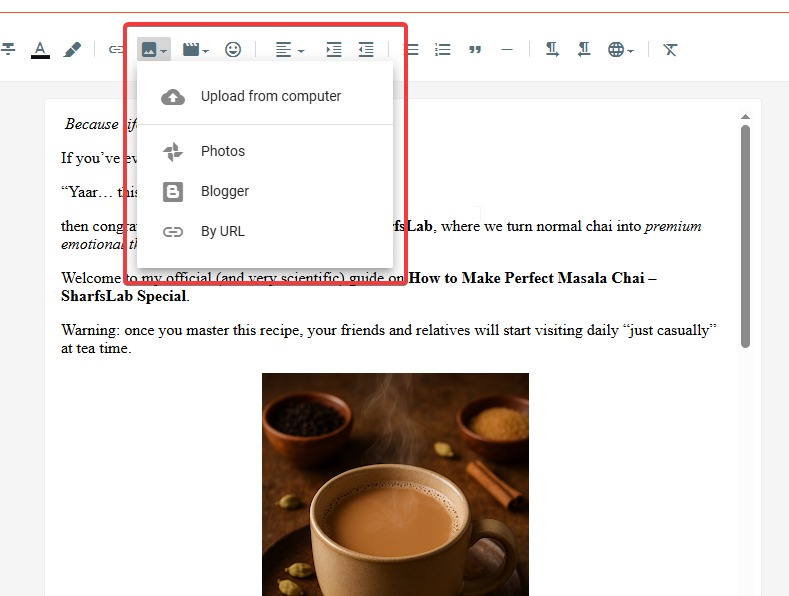 Adding Images to Blog Post