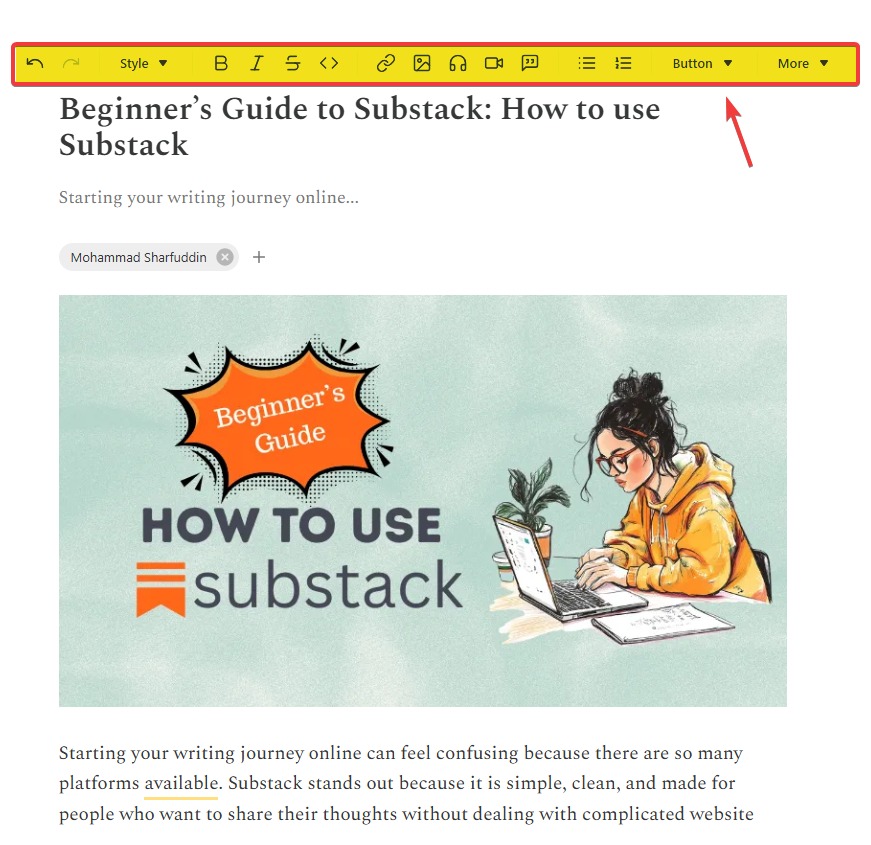 Substack Editor