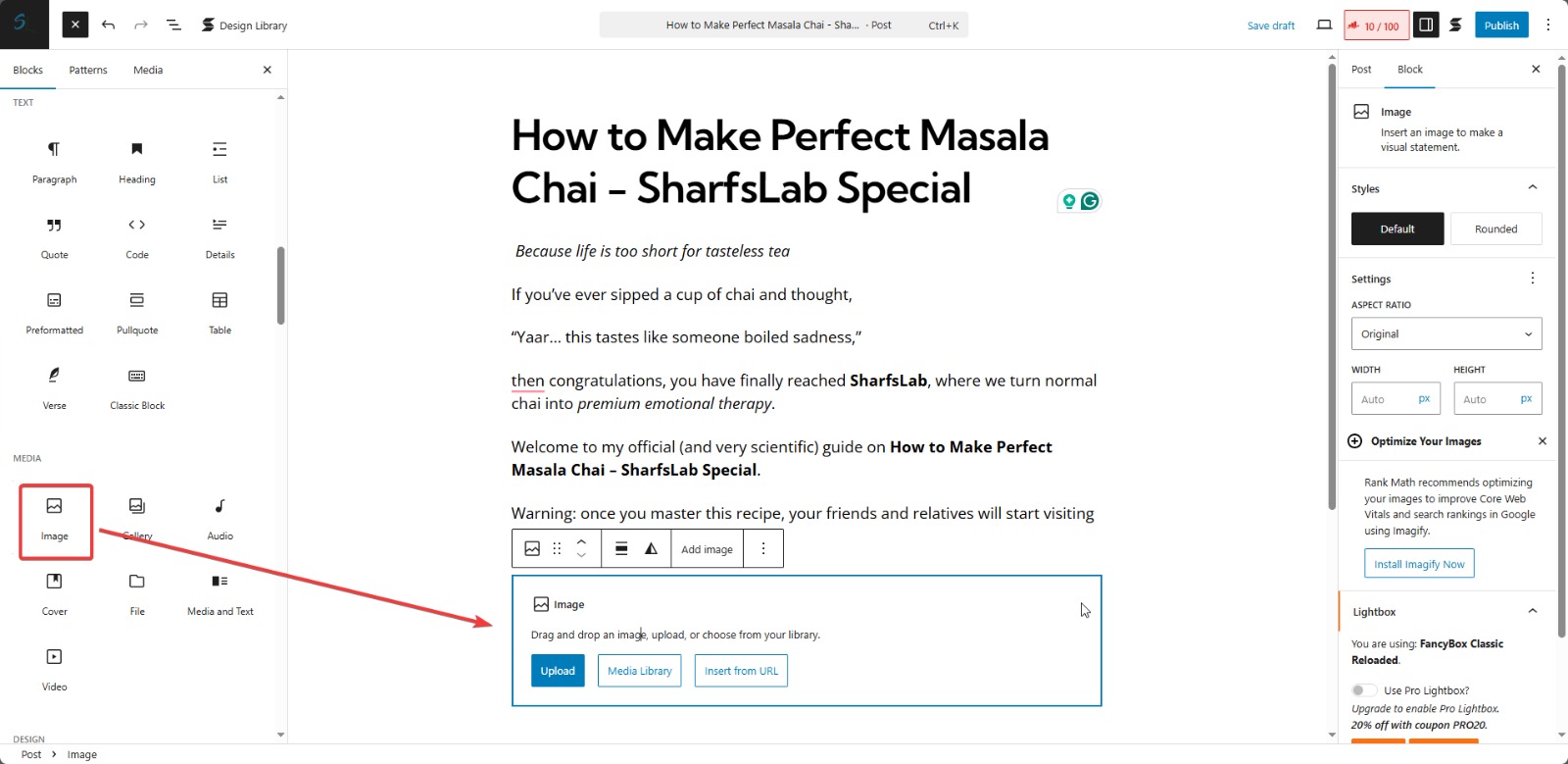 WordPress Adding Images