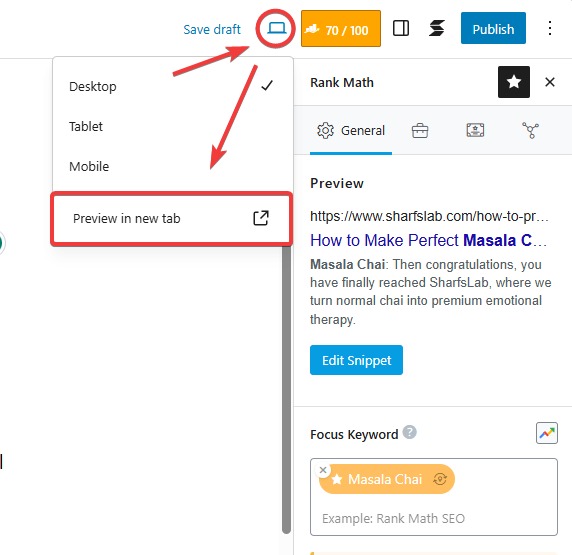WordPress Post Preview